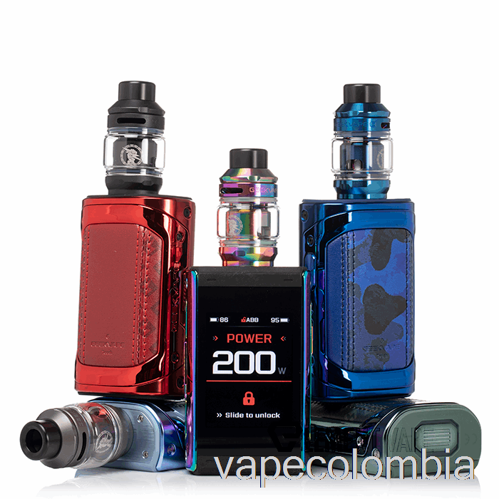 Vape Recargable Geek Vape T200 Aegis Touch Kit De Inicio Plateado